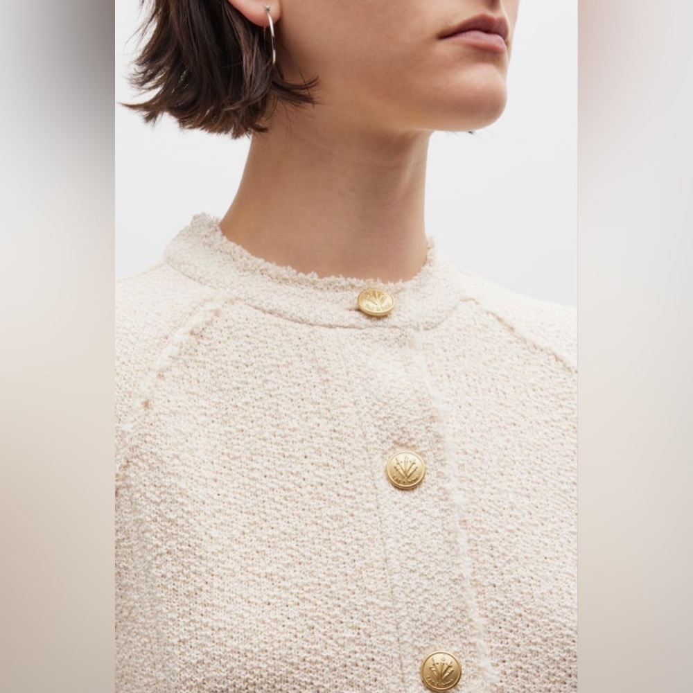 Rag and Bone Marissa Tweed Tailored Jacket in White Cream Size 2. - Picture 15 of 16